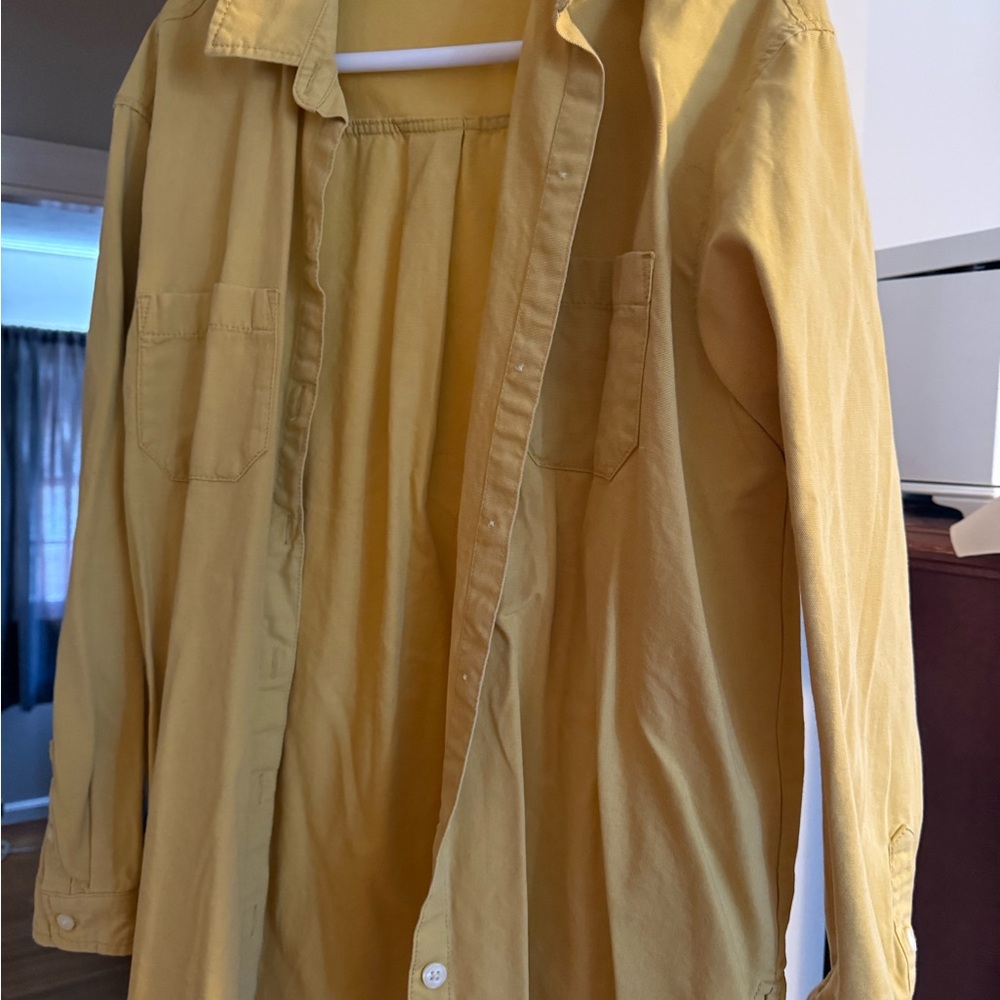 Mustard Yellow Button-Up Shirt